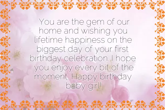 Birthday Thoughts For Baby Girl