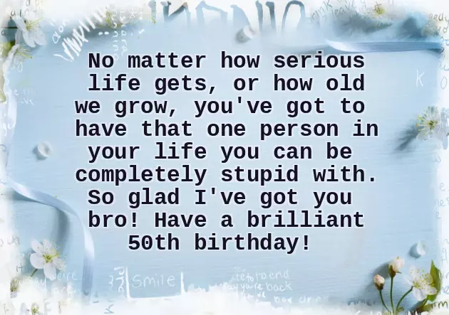 50Th Birthday Quotes For Brother