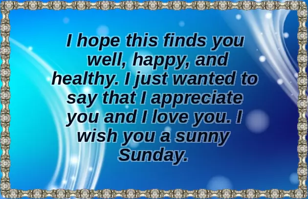 Warm Sunday Wishes