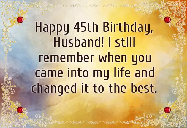 Happy 45Th Birthday Husband Happy 45Th Birthday Husband
