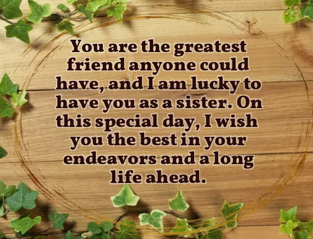 Short Sweet Birthday Wishes For Sister