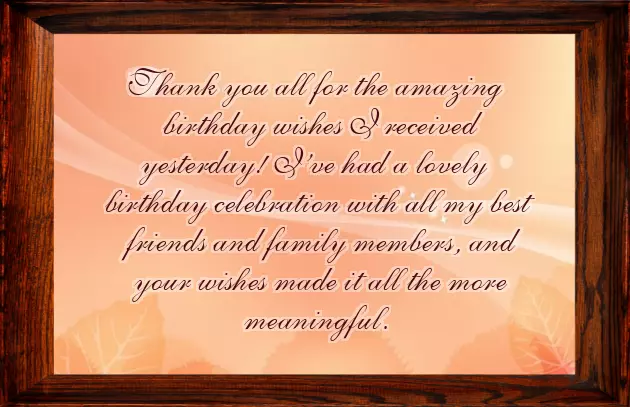 Birthday Wishes Thank You Message