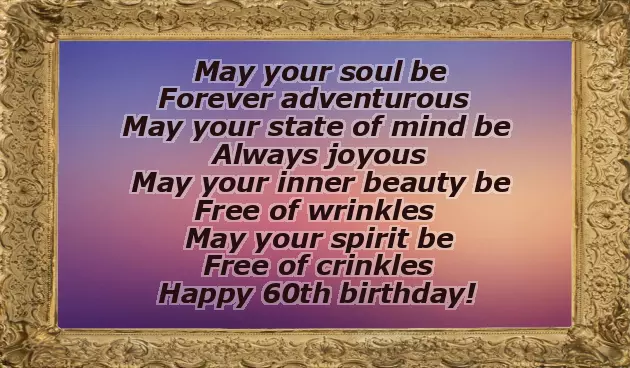 Poem For 60Th Birthday