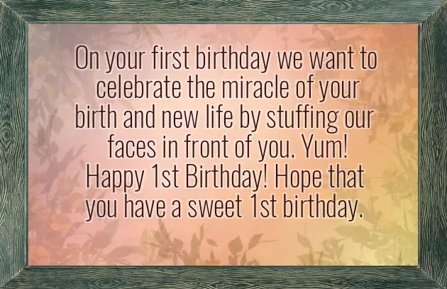 Birthday Wishes To 1 Year Baby Girl