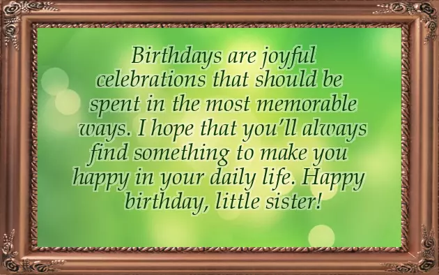 My Little Sister Birthday Wish My Little Sister Birthday Wish