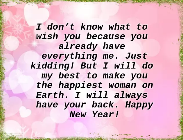 Happy New Year Wishes For Her