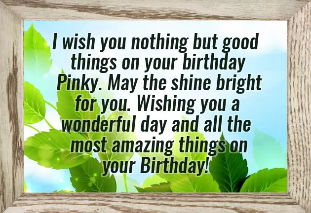 Happy Birthday Pinky Happy Birthday Pinky