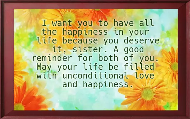 Funny Wedding Anniversary Wishes For Sister