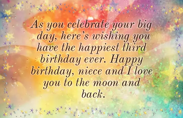 Happy 3Rd Birthday Niece Quotes