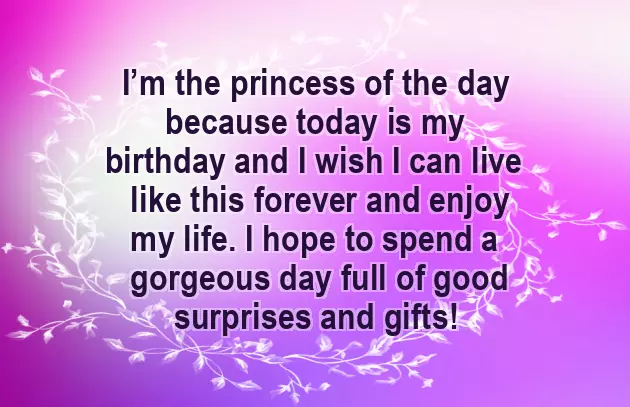 Happy Birthday To Me Words