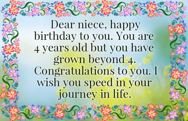 Happy Birthday To My 4 Year Old Niece Happy Birthday To My 4 Year Old Niece