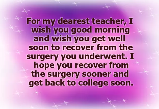 Speedy Recovery Words