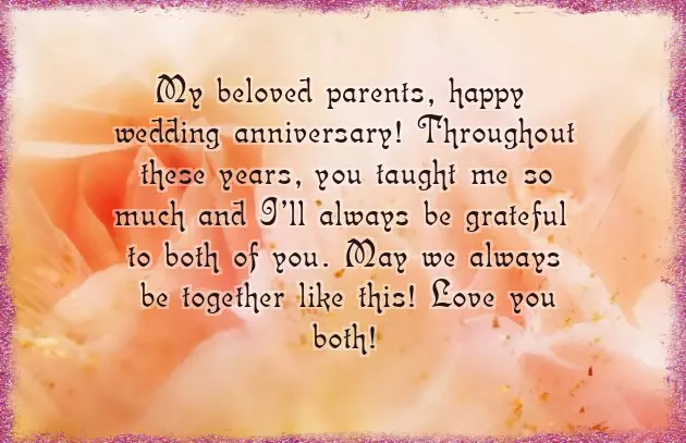 Wedding Anniversary Wishes For Appa Amma