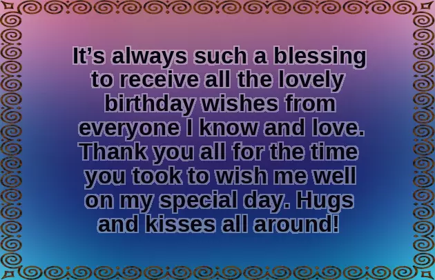 Birthday Wishes Thank You Message