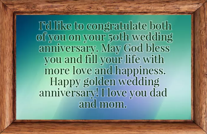 Happy 50Th Wedding Anniversary Mum And Dad