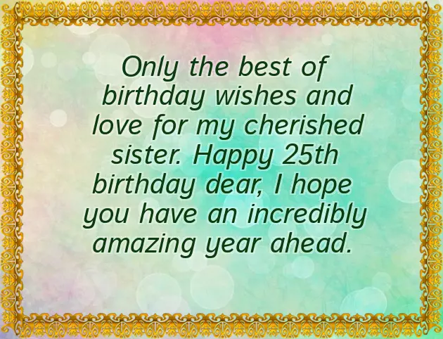 25Th Birthday Wishes 25Th Birthday Wishes