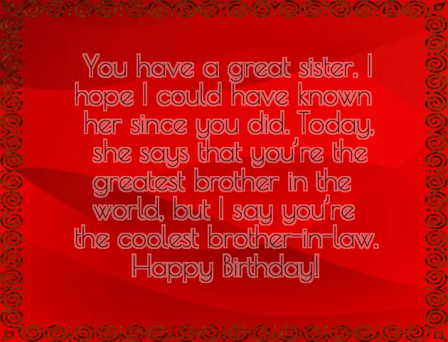 Birthday Wishes In English For Brother In Law