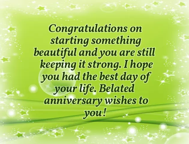 Belated Happy Married Life Wishes