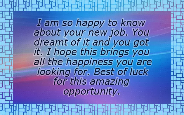 Wishing Luck For New Job