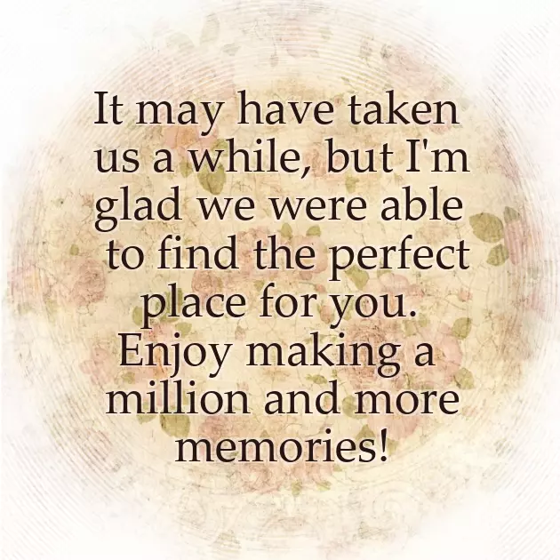 Congratulations On Buying Your First Home