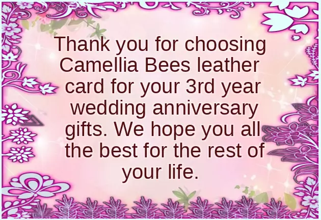 3Rd Wedding Anniversary For Husband
