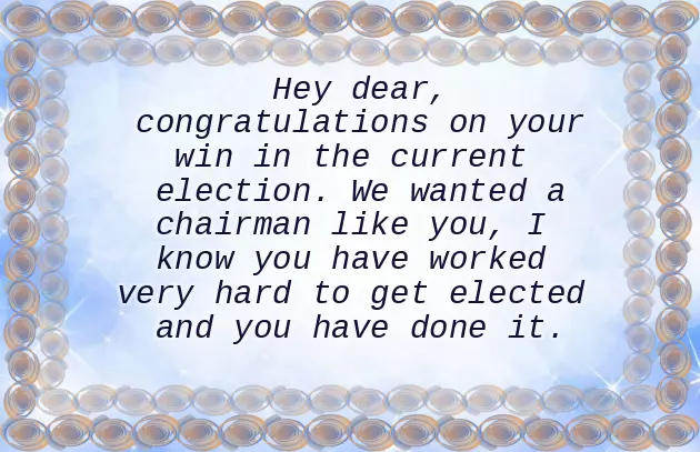 Congratulations For Your Victory