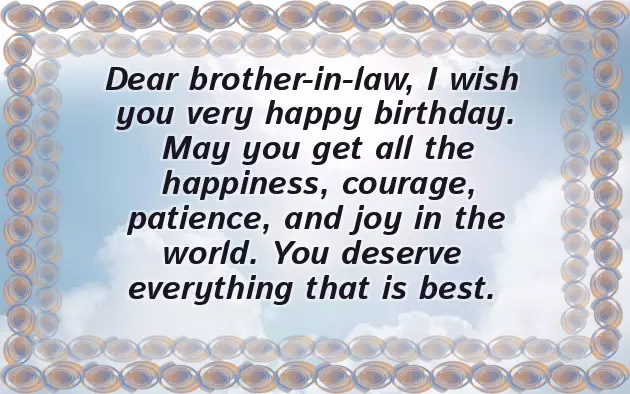Short Birthday Wishes For Brother In Law