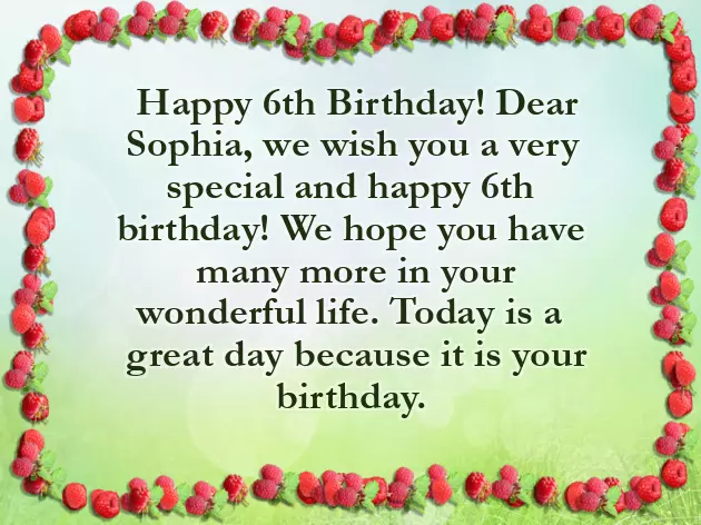 Happy Birthday Wishes For 6 Year Old Niece Happy Birthday Wishes For 6 Year Old Niece
