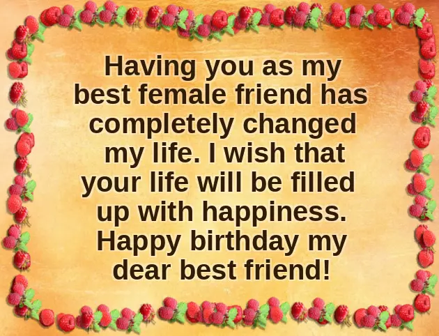 Happy Birthday Wishes To A Lady Friend