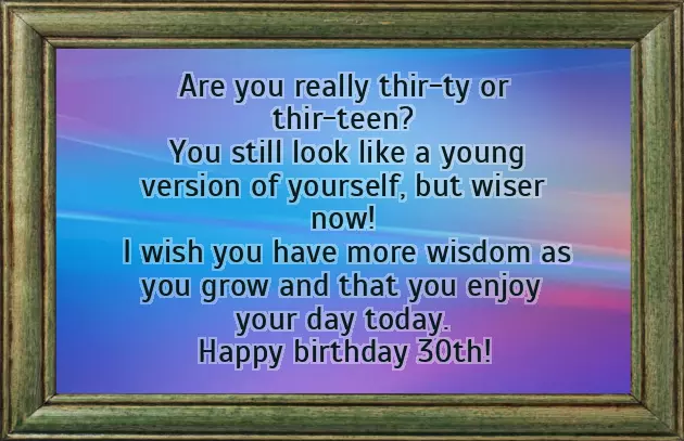 Happy 30Th Birthday Wishes Funny