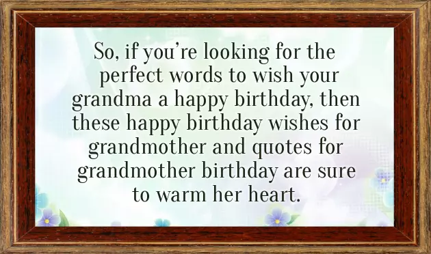 Wishes To Grandma