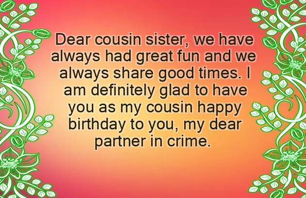 Birthday Greetings For A Cousin Sister Birthday Greetings For A Cousin Sister