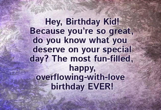 Cute Birthday Wishes For Kids