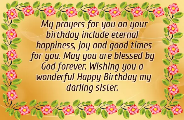 Christian Birthday Greetings For Sister
