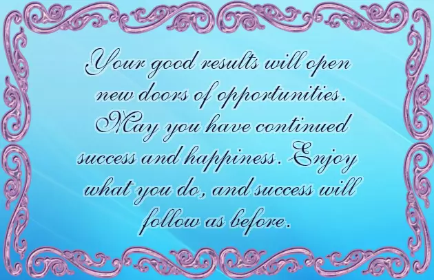 Congratulations For Exam Result Message