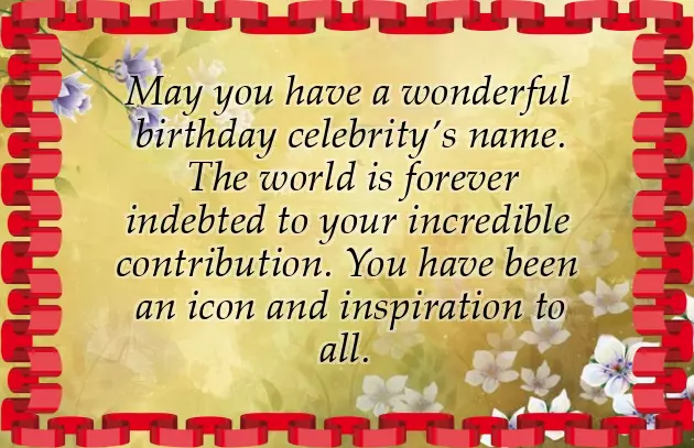 Birthday Wishes From Celebrity Birthday Wishes From Celebrity