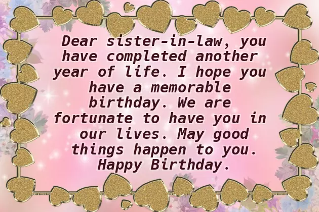 Sister Birthday Line