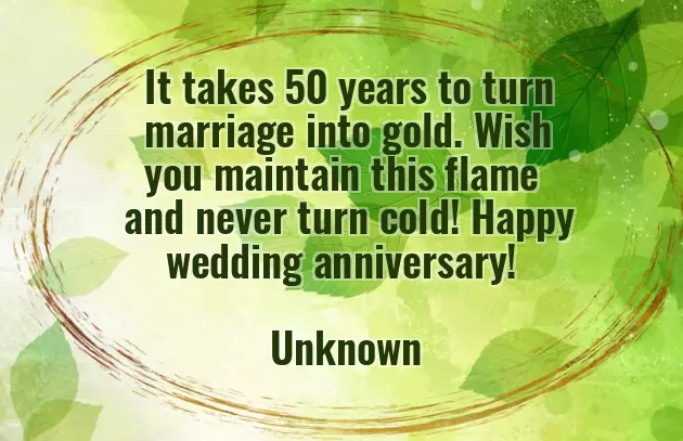 Golden Jubilee Wedding Anniversary Wishes