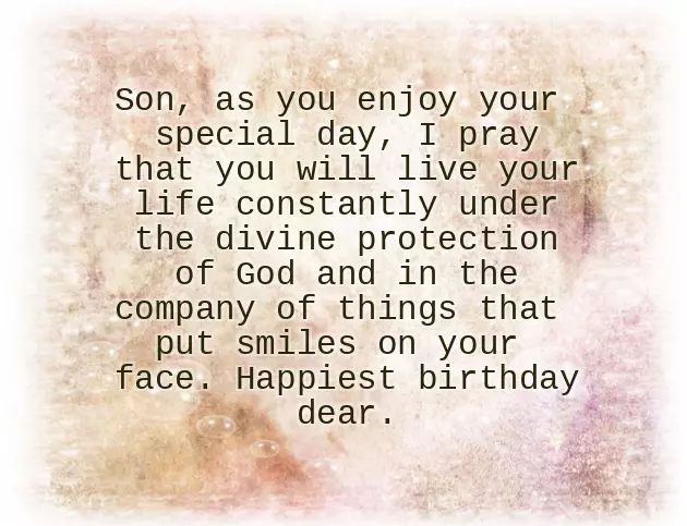 Blessing To Son On His Birthday