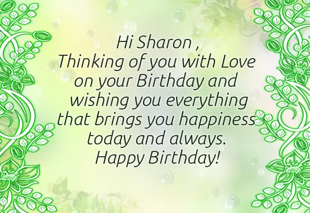 Happy Birthday To Sharon Happy Birthday To Sharon