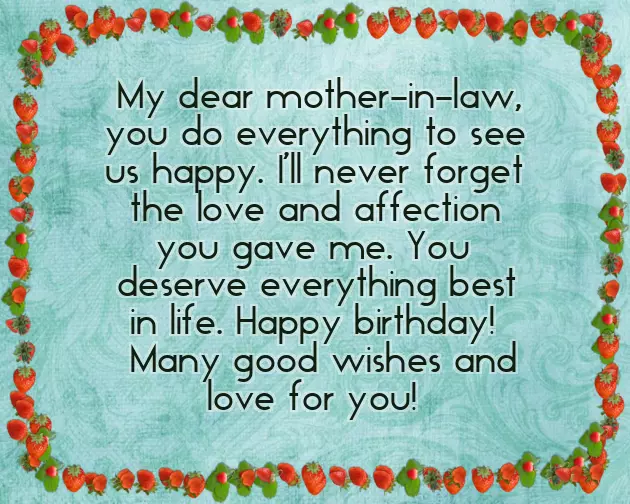 Birthday Wishes For Mother In Law From Daughter In Law