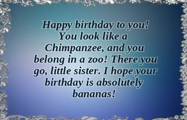 Funny Birthday Poems For Sister