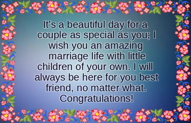 Congratulations Message For Best Friend Wedding