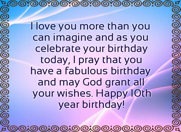 Nephew 10Th Birthday Wishes Nephew 10Th Birthday Wishes