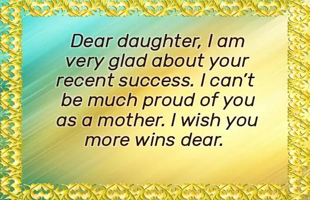 Congratulation Message For Honor Daughter