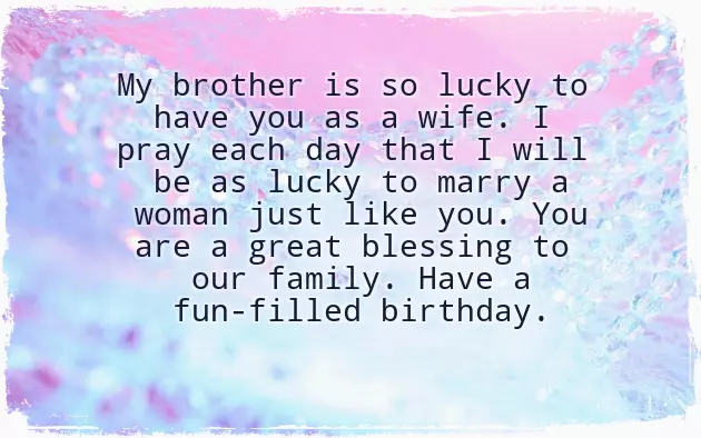 Birthday Wish To Brother Wife Birthday Wish To Brother Wife