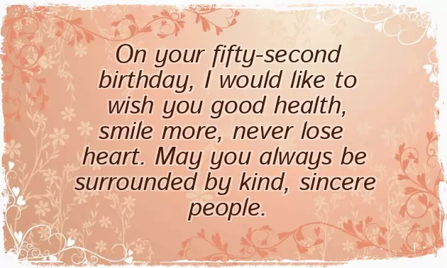 Birthday Wishes For 52 Year Old Man