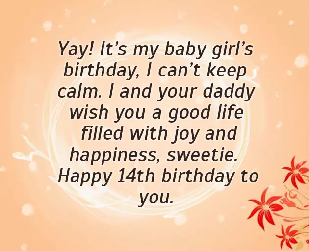 14Th Birthday Wishes For Daughter 14Th Birthday Wishes For Daughter