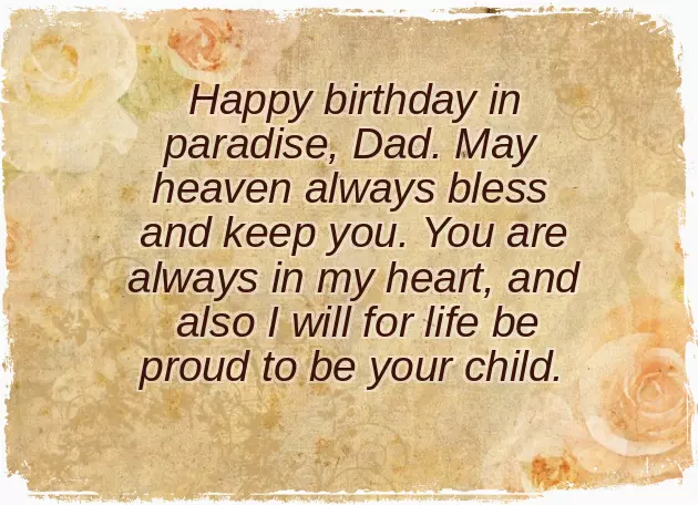 Happy Birthday Dad In Heaven From Daughter Letter