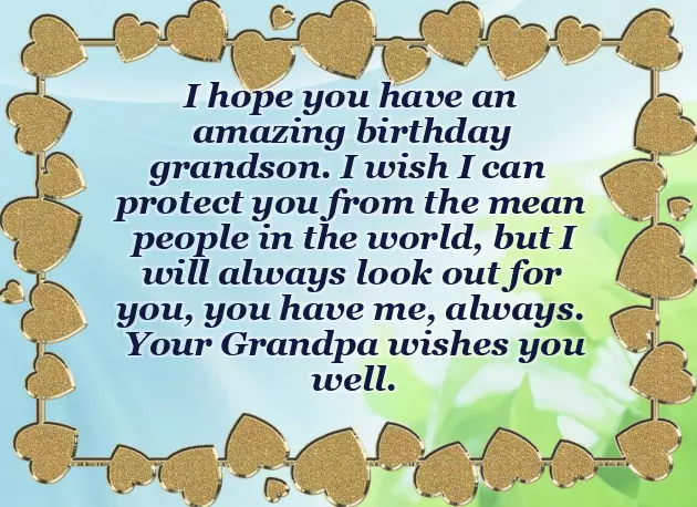 Birthday Wishes To Grandson From Grandfather Birthday Wishes To Grandson From Grandfather
